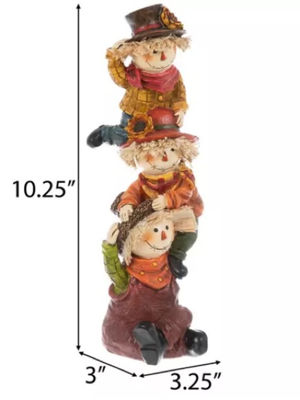 Stacked Scarecrows Figurine - Picture 2 of 4